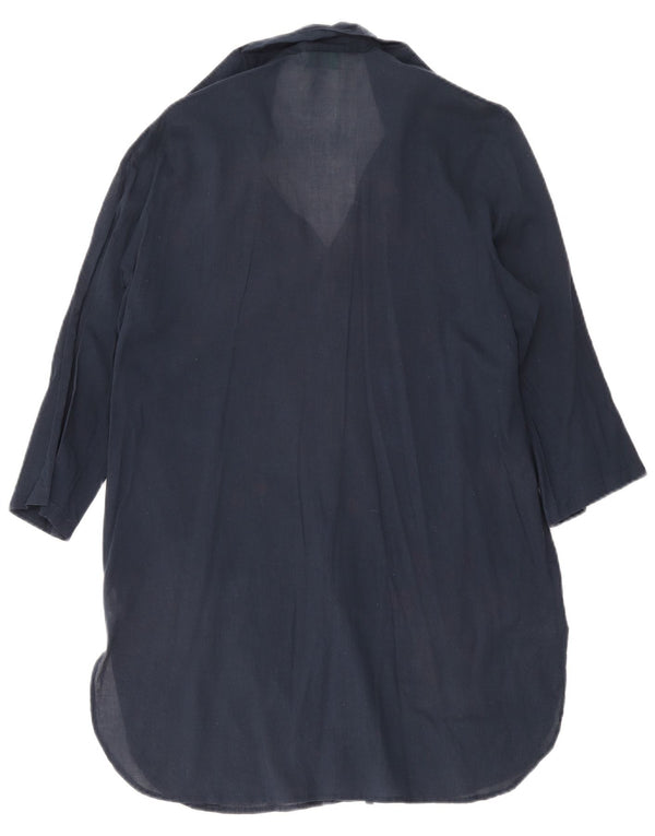 Abito a trapezio con maniche a 3/4 con grafica da donna Marila UK 14 Medio blu navy floreale