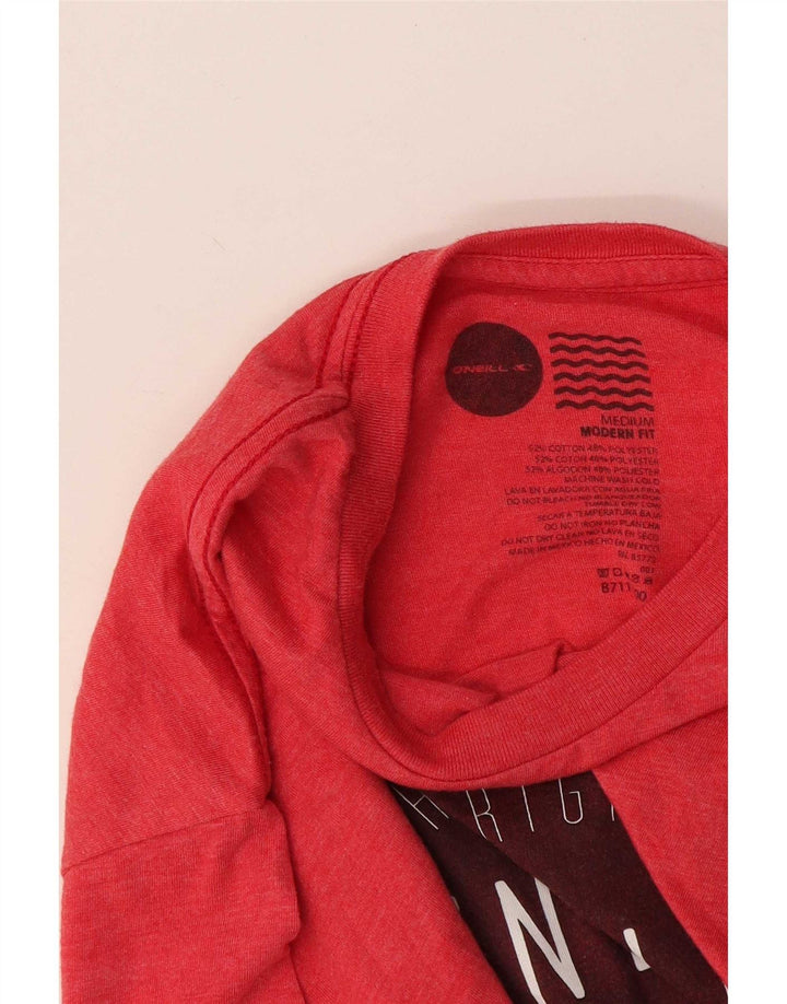 T-shirt grafica da uomo O'Neill Modern Fit Top in cotone rosso medio