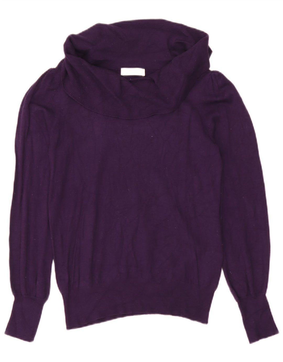 Maglione maglione a collo alto da donna Marks & Spencer UK 12 Viscosa viola medio