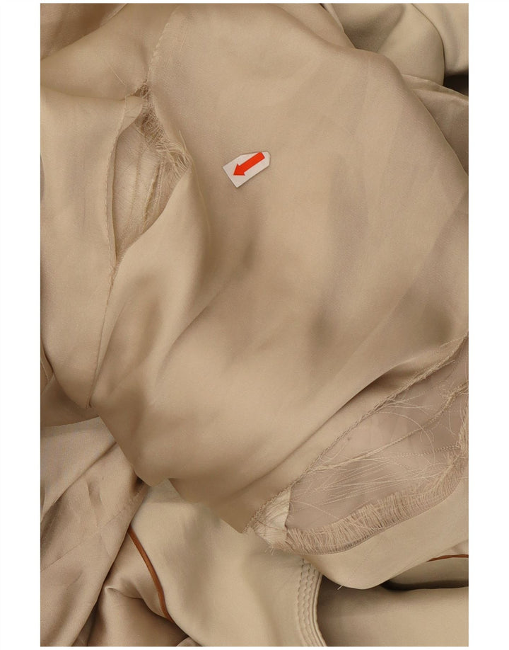 Trench con cappuccio da donna Zara UK 12 Poliestere beige medio