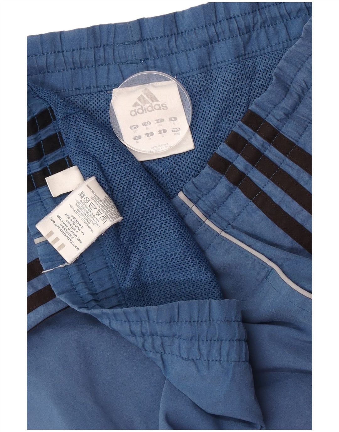 Pantaloncini sportivi Adidas da uomo grandi in poliestere blu