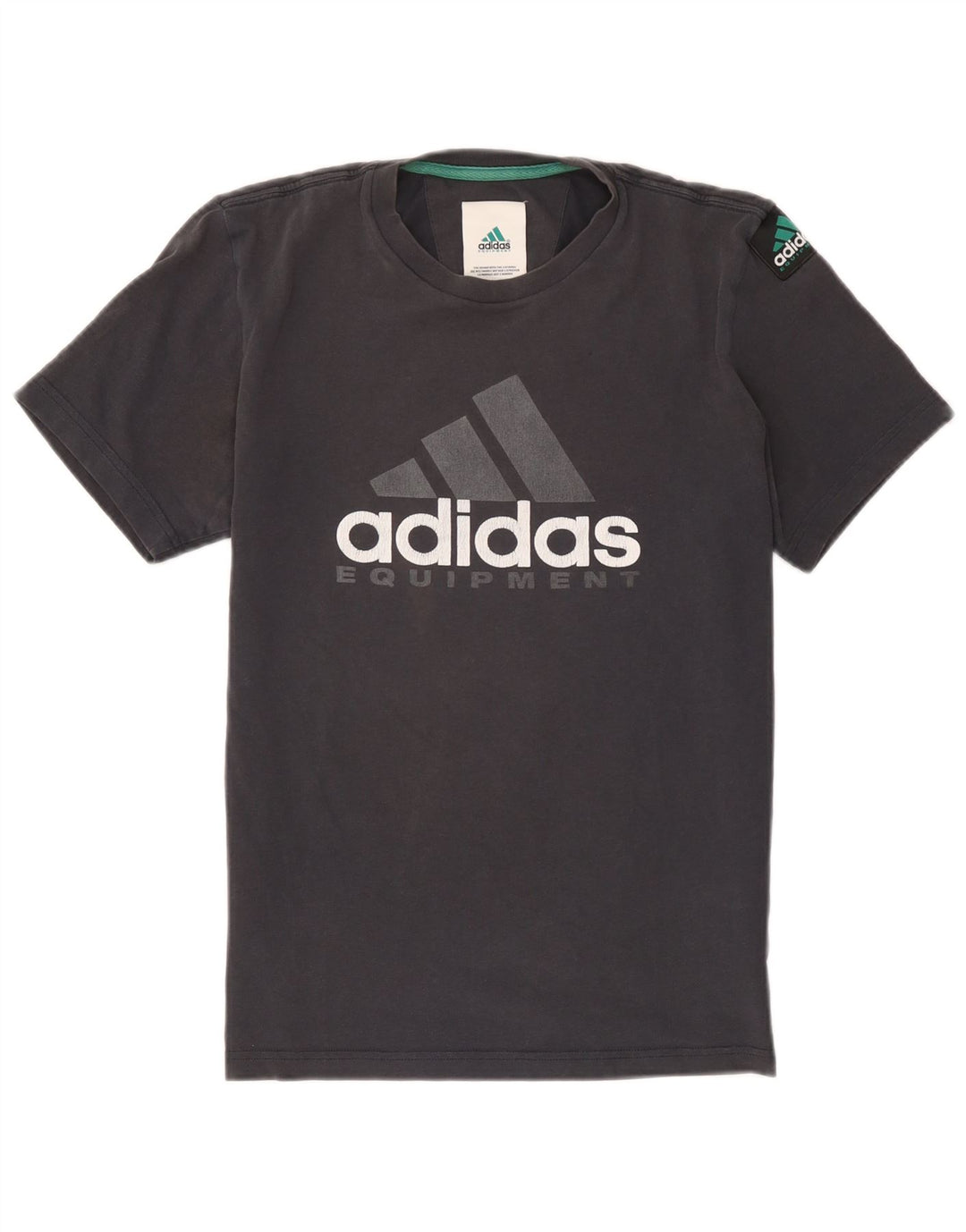 T-shirt grafica da uomo Adidas Top piccola in cotone grigio