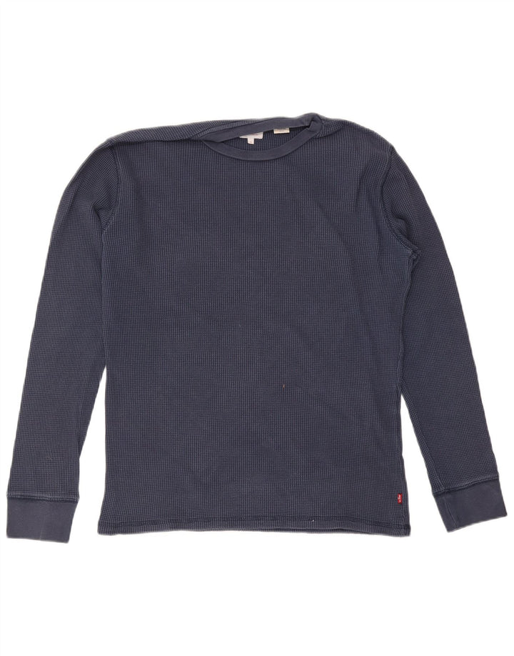 Levi's Top da uomo a maniche lunghe piccolo blu navy
