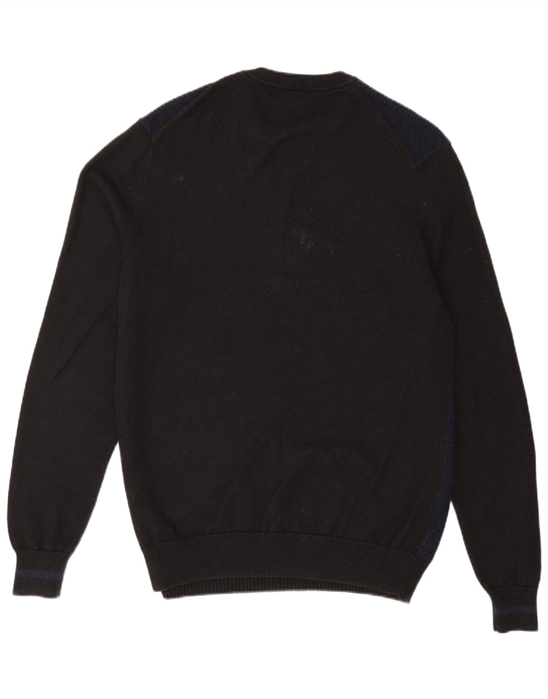 Maglione girocollo da uomo Fred Perry, grande, in lana color block blu navy