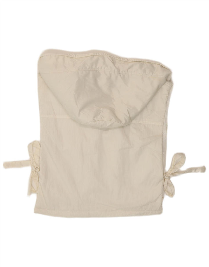 Gilet corto con cappuccio da donna Zara UK 10 piccolo bianco