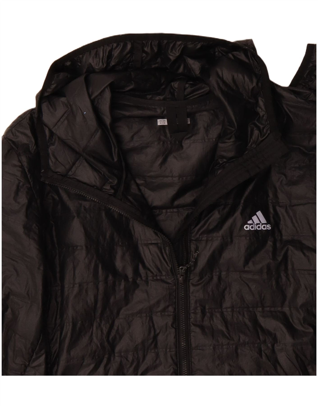 Giubbotto bomber con cappuccio da uomo Adidas UK 36 piccolo poliestere nero
