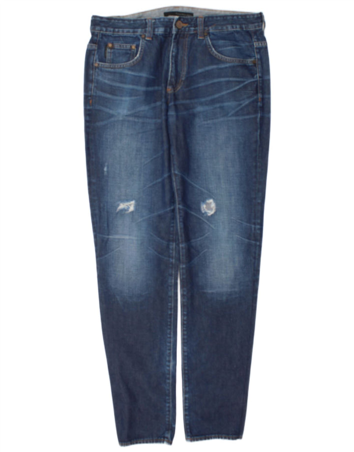 Calvin Klein Jeans slim regolari da uomo invecchiati W32 L34 cotone blu