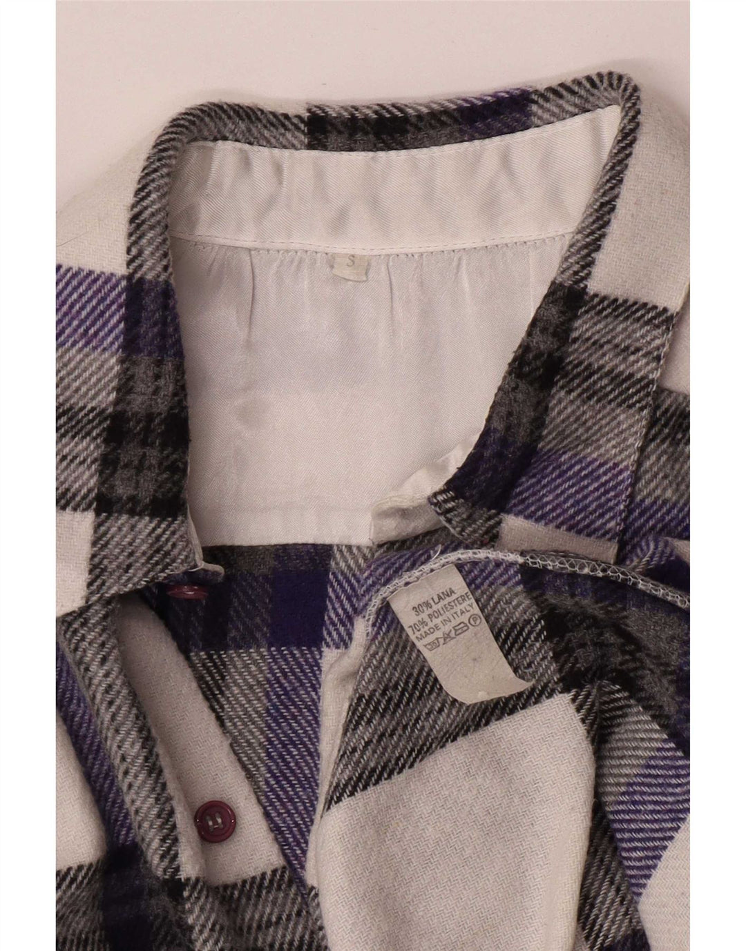 Camicia vintage da uomo oversize in flanella Piccolo poliestere scozzese multicolore
