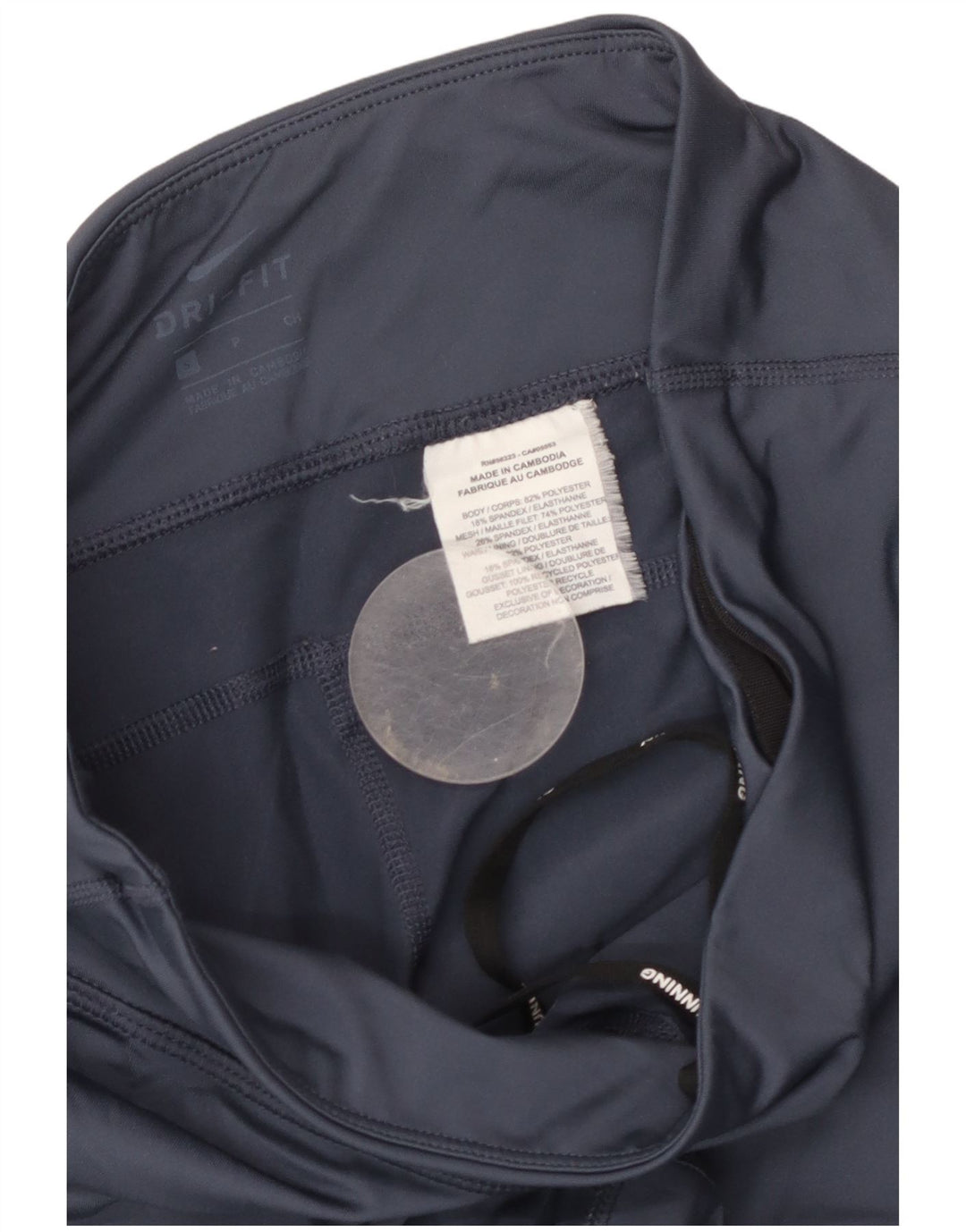 Leggings Dri Fit da donna NIKE UK 10 Small poliestere blu navy