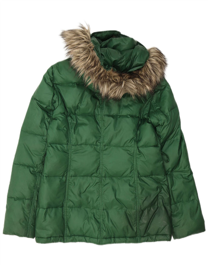 Giacca imbottita con cappuccio da donna Esprit UK 12 verde medio