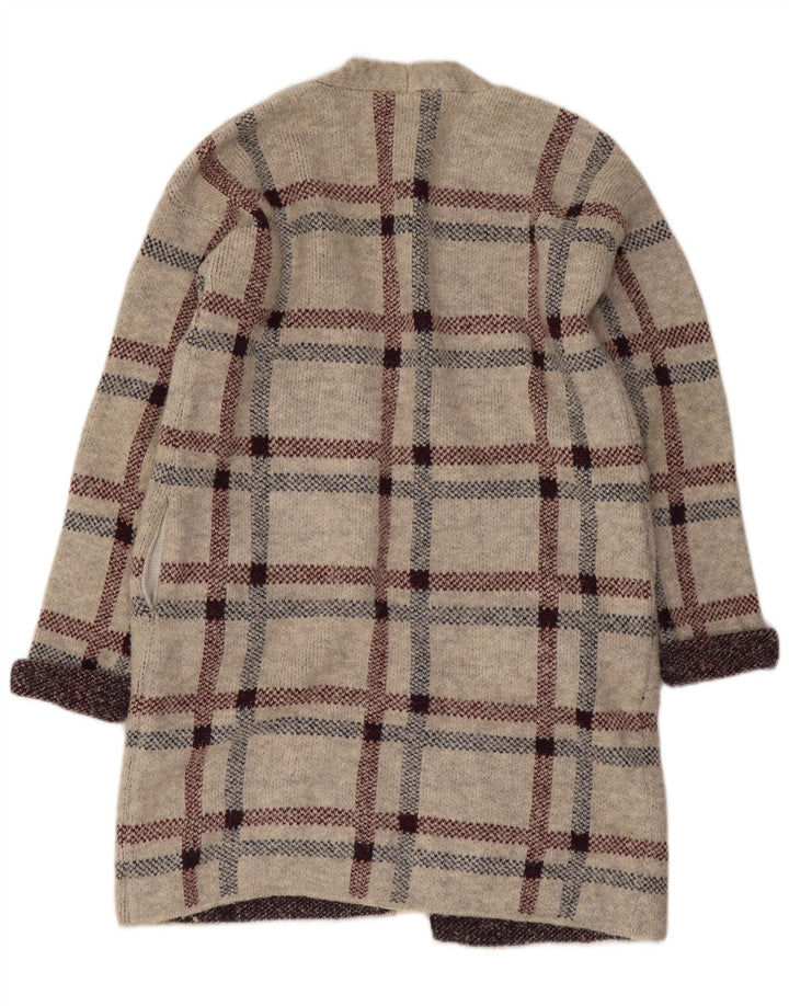 Maglione cardigan lungo oversize da donna Marks & Spencer UK 10 piccolo grigio