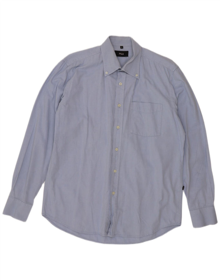 Camicia Fila da uomo taglia 41 grande cotone blu