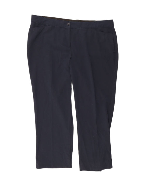 Pantaloni casual da donna Marks & Spencer UK 24 4XL W48 L32 Blu navy