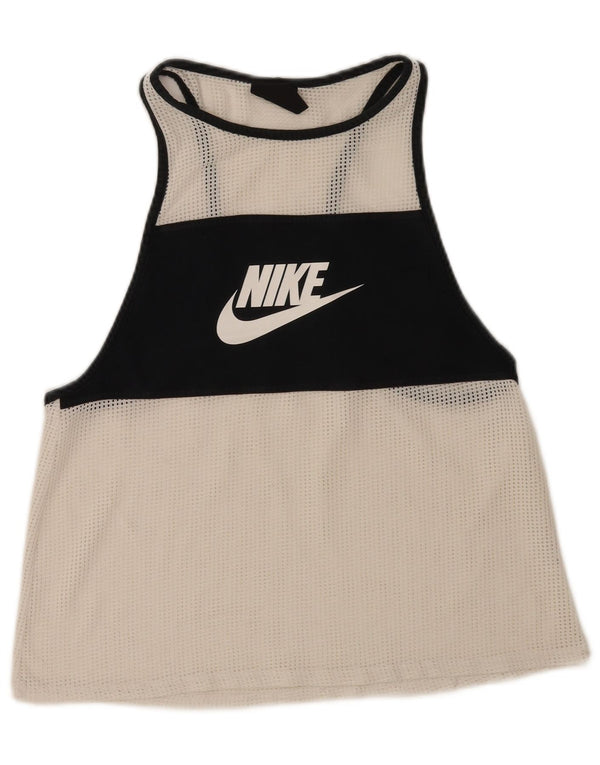 Canotta grafica da donna Nike Top UK 14 Medium White Colourblock Sports