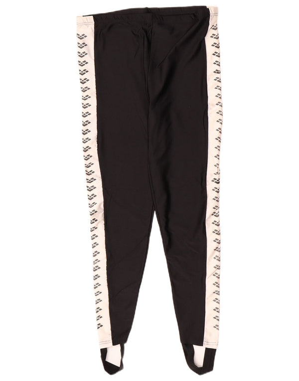 Leggings con staffa grafica vintage da donna UK 18 XL color block nero