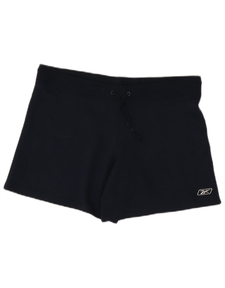 Pantaloncini sportivi Reebok da donna UK 12 medio blu navy cotone