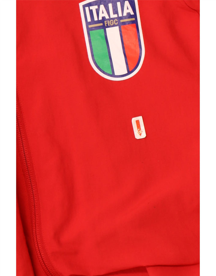 Giacca da ginnastica da uomo Adidas Italia, grande, rossa, in poliammide