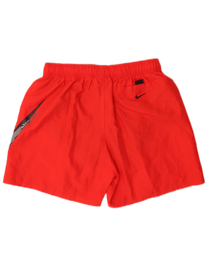 Pantaloncini da bagno grafici Nike da uomo in poliestere rosso medio