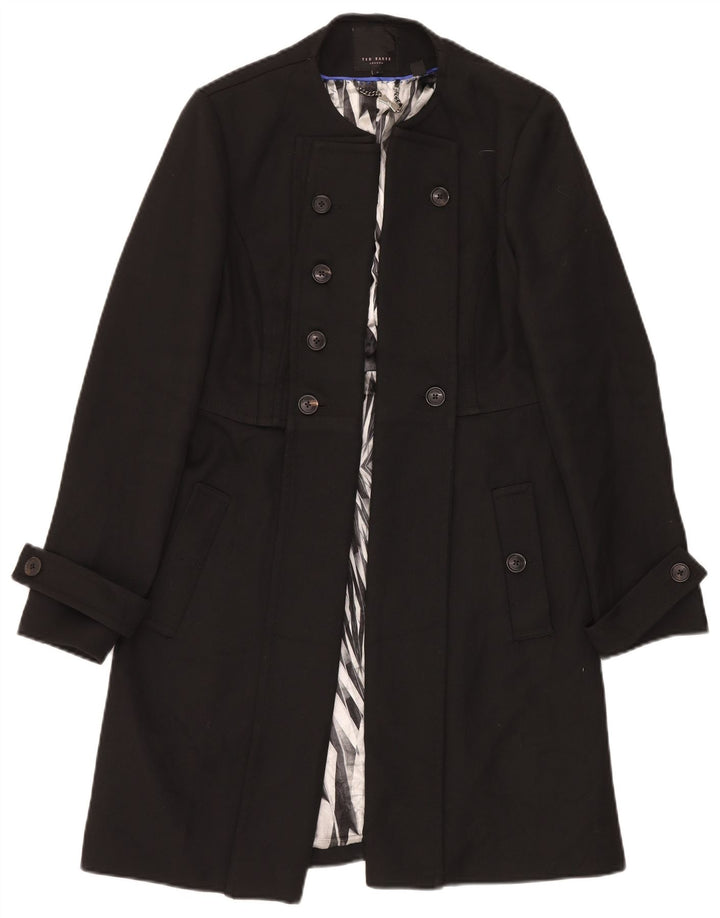Cappotto aperto da donna Ted Baker taglia 4 grande poliestere nero