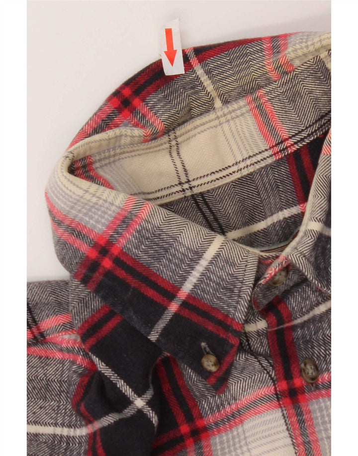 Camicia in flanella da uomo Rodrigo XL in cotone a quadri blu navy