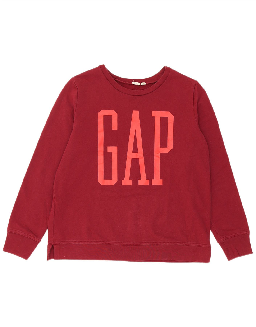 Felpa grafica da donna Gap Jumper UK 14 Cotone bordeaux medio