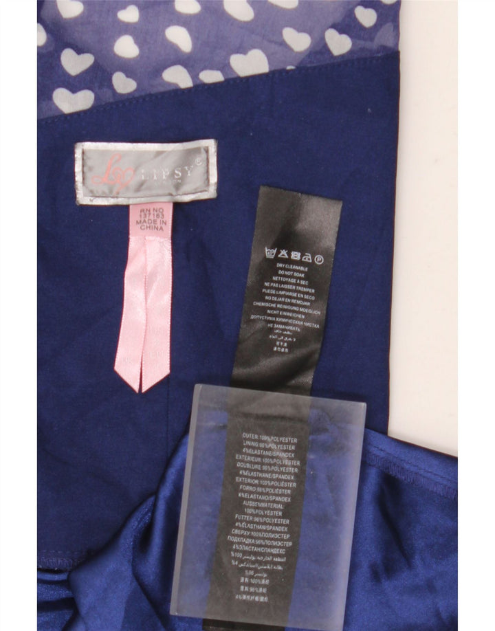 Abito a trapezio da donna con motivo astratto Lipsy UK 12 Poliestere blu medio