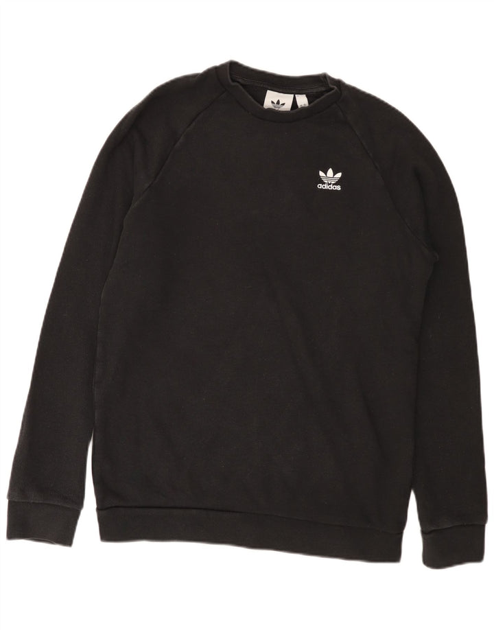 Felpa Adidas Uomo Maglione Piccolo Cotone Nero
