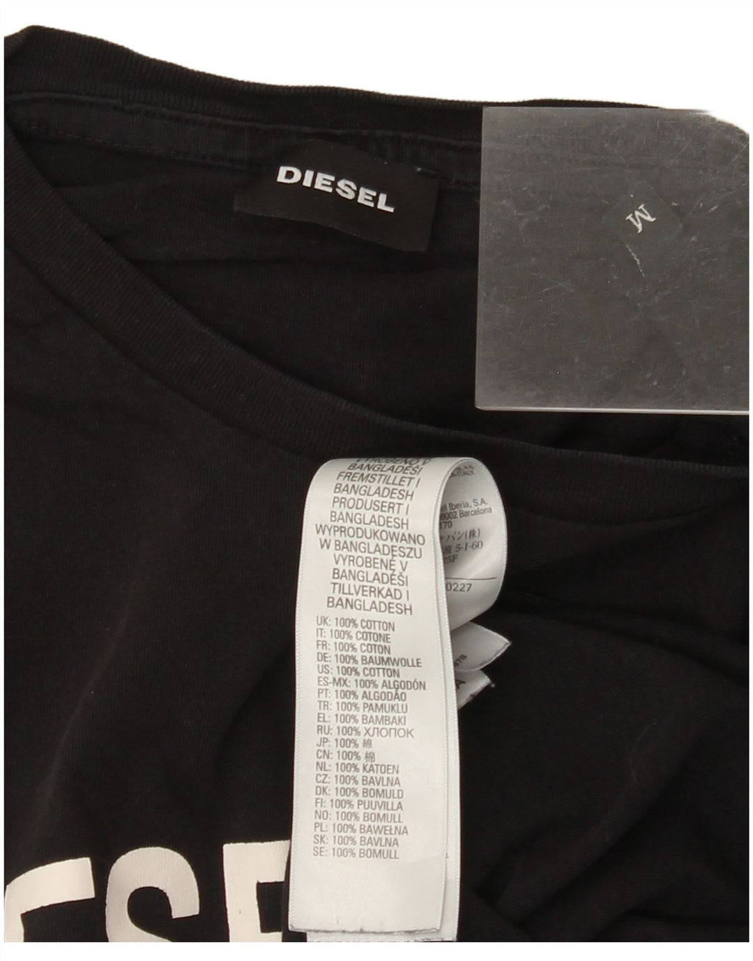 T-shirt grafica da uomo DIESEL Top in cotone nero medio