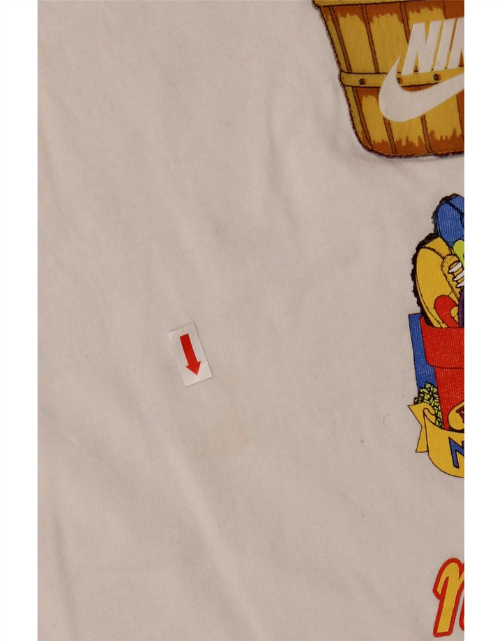T-shirt grafica da uomo Nike Top Small in cotone bianco