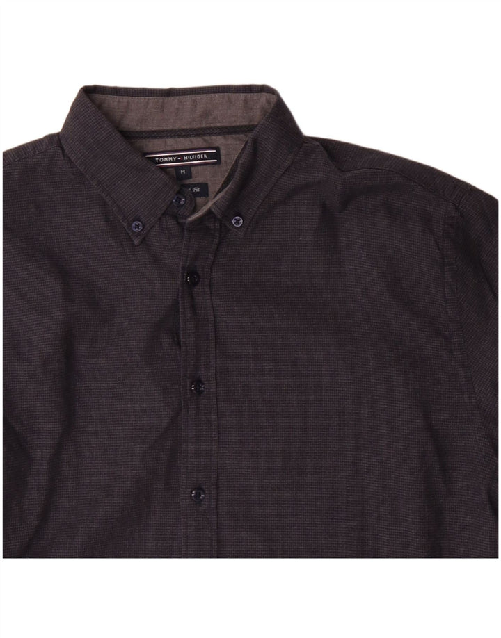 Camicia da uomo Tommy Hilfiger New York Fit in cotone grigio medio