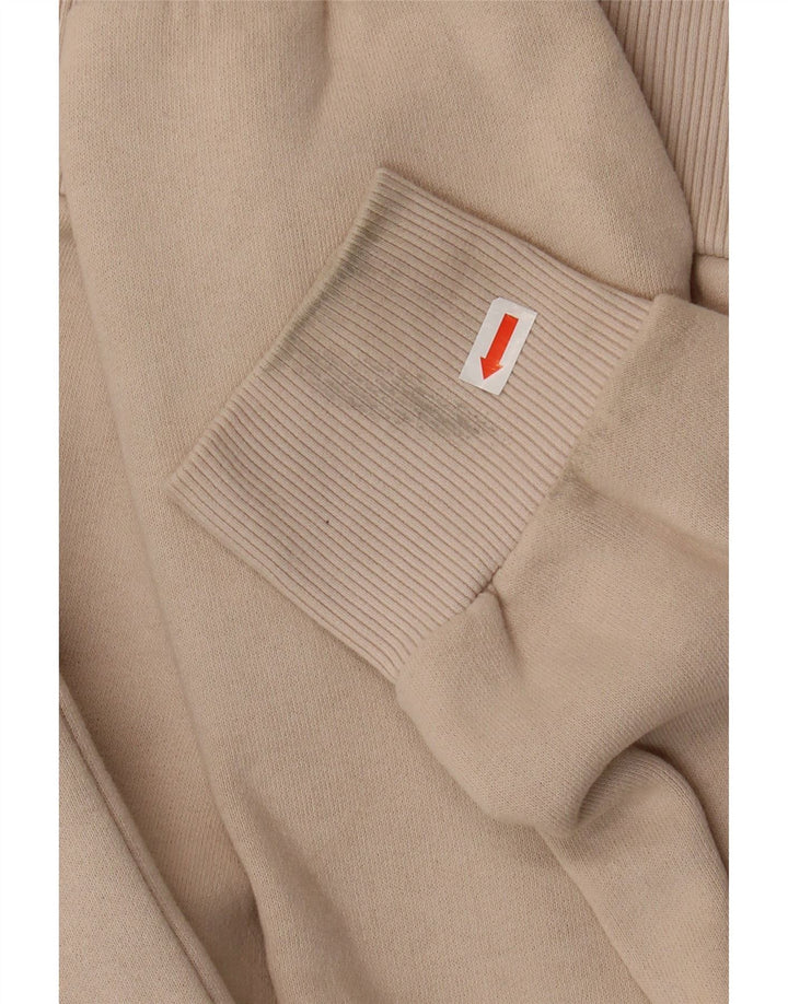 Maglione con cappuccio grafico da donna SUPERDRY UK 8 piccolo cotone beige