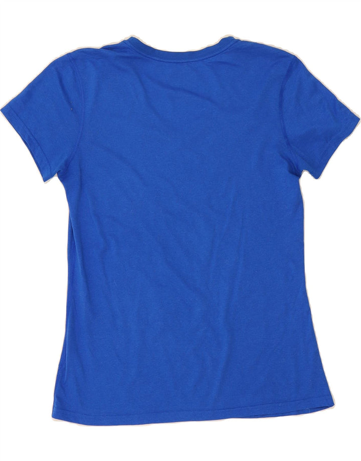 T-shirt NIKE da donna Dri Fit vestibilità regolare UK 12 poliestere blu medio