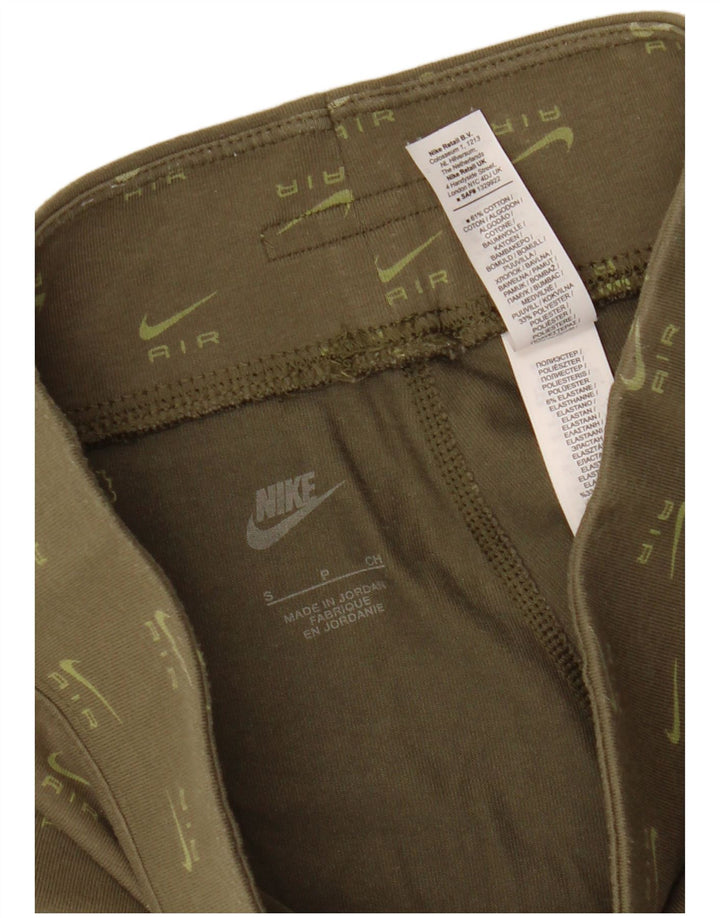 Leggings grafici da donna Nike UK 8 piccoli in cotone kaki