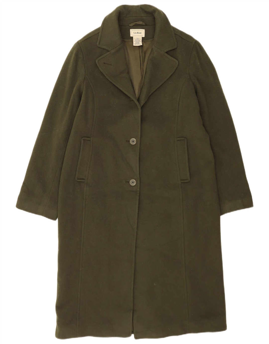 Cappotto da donna L.L.Bean US 14 XL Lana d'agnello kaki