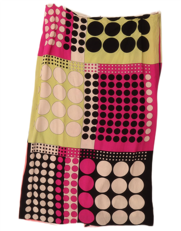 Gonna dritta da donna vintage grande W32 multicolore geometrica