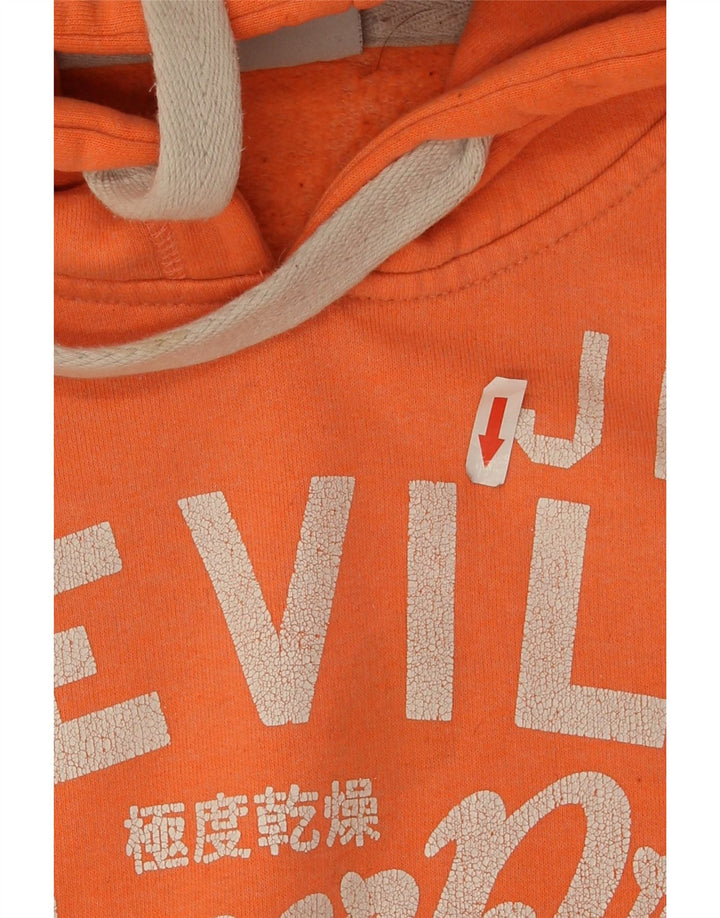 Felpa con cappuccio grafica da donna Superdry UK 10 Small Arancione Poliestere