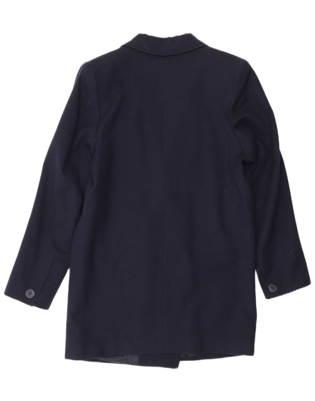 Giacca blazer doppiopetto vintage da donna UK 10 piccola blu navy