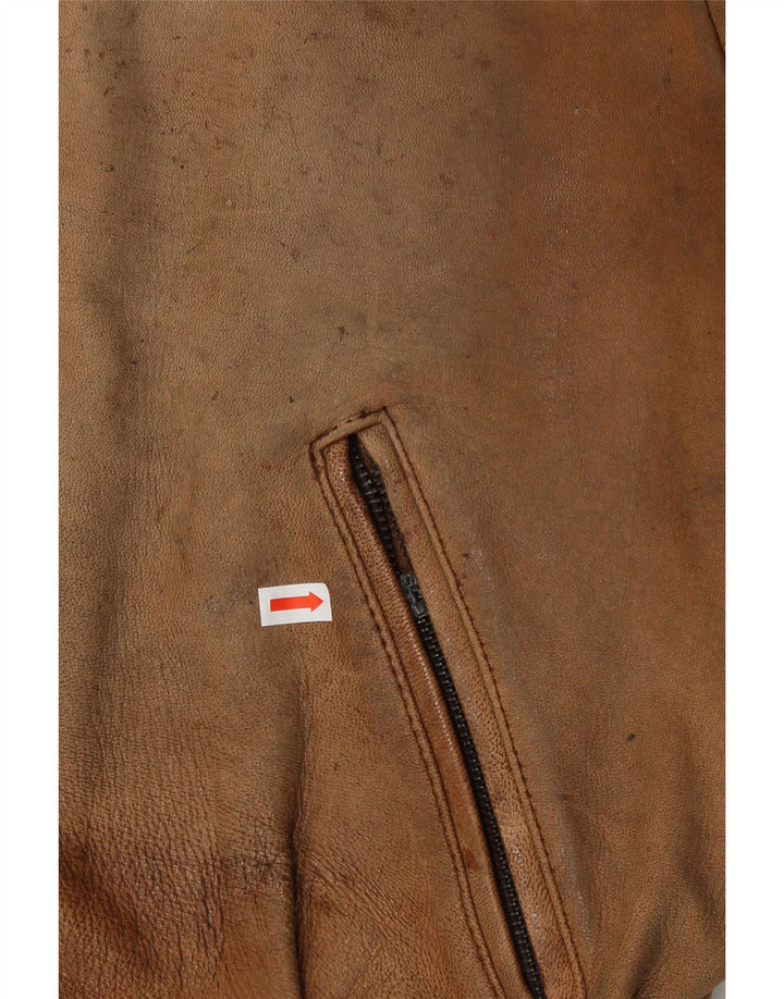 Giacca in pelle da uomo Schuh UK 42 XL in pelle marrone