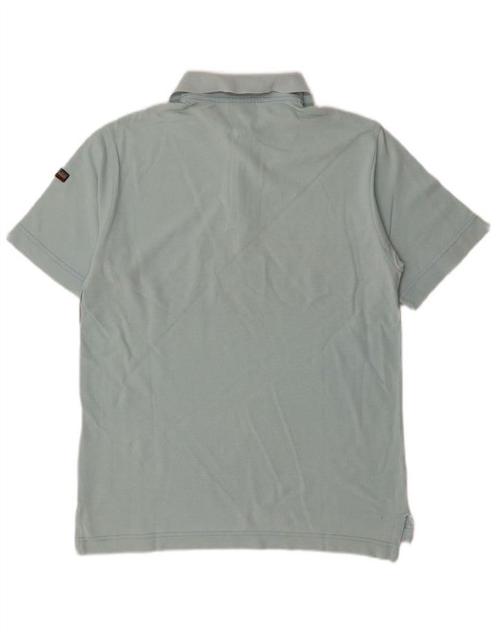 Polo geografica da uomo NAPAPIJRI piccola in cotone color block blu