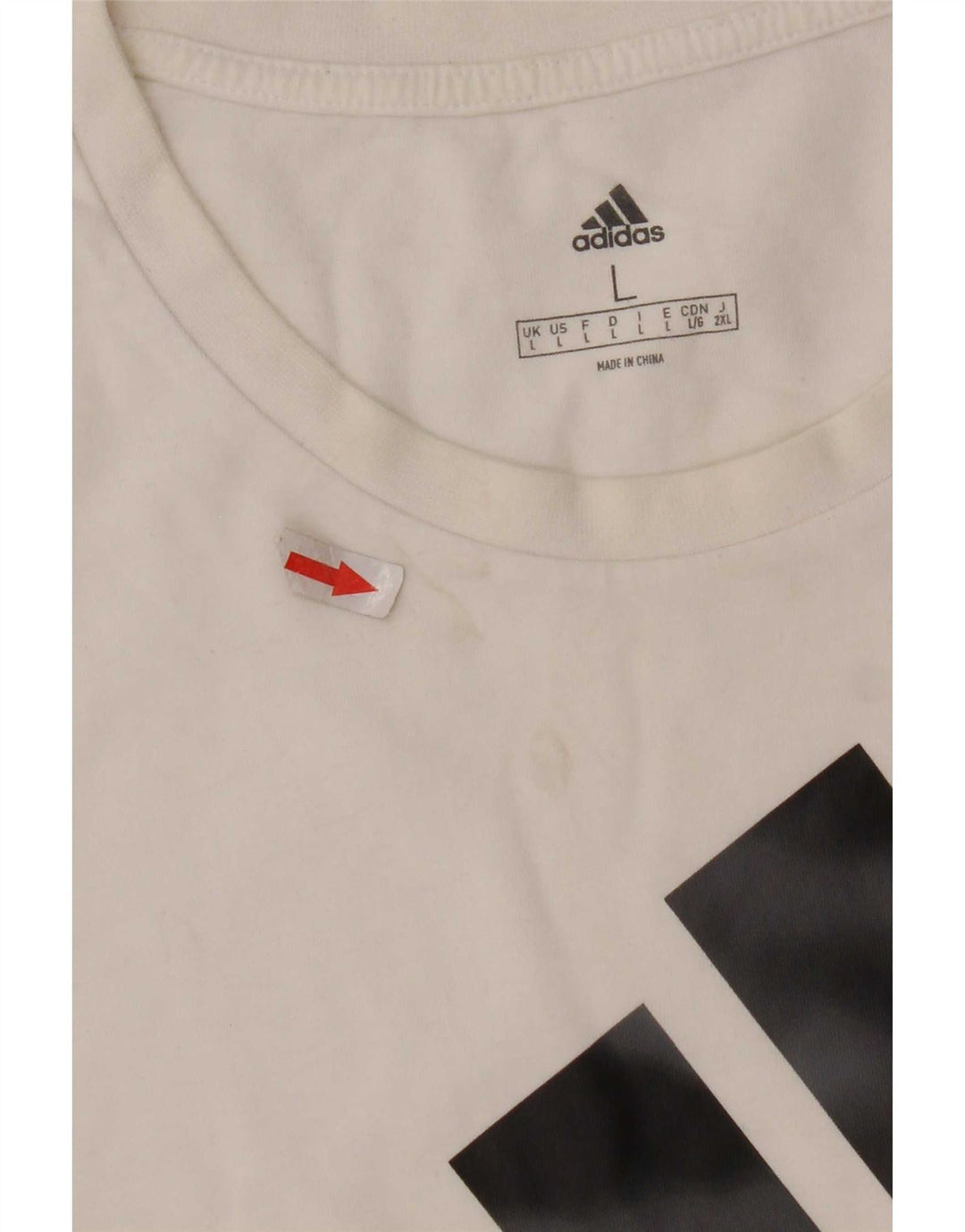 T-shirt grafica da uomo Adidas grande bianca