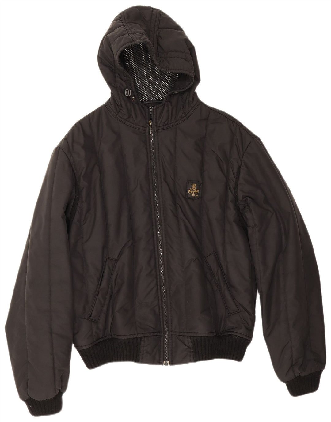 Giacca antipioggia da uomo con cappuccio Refrigiwear UK 38 nylon nero medio