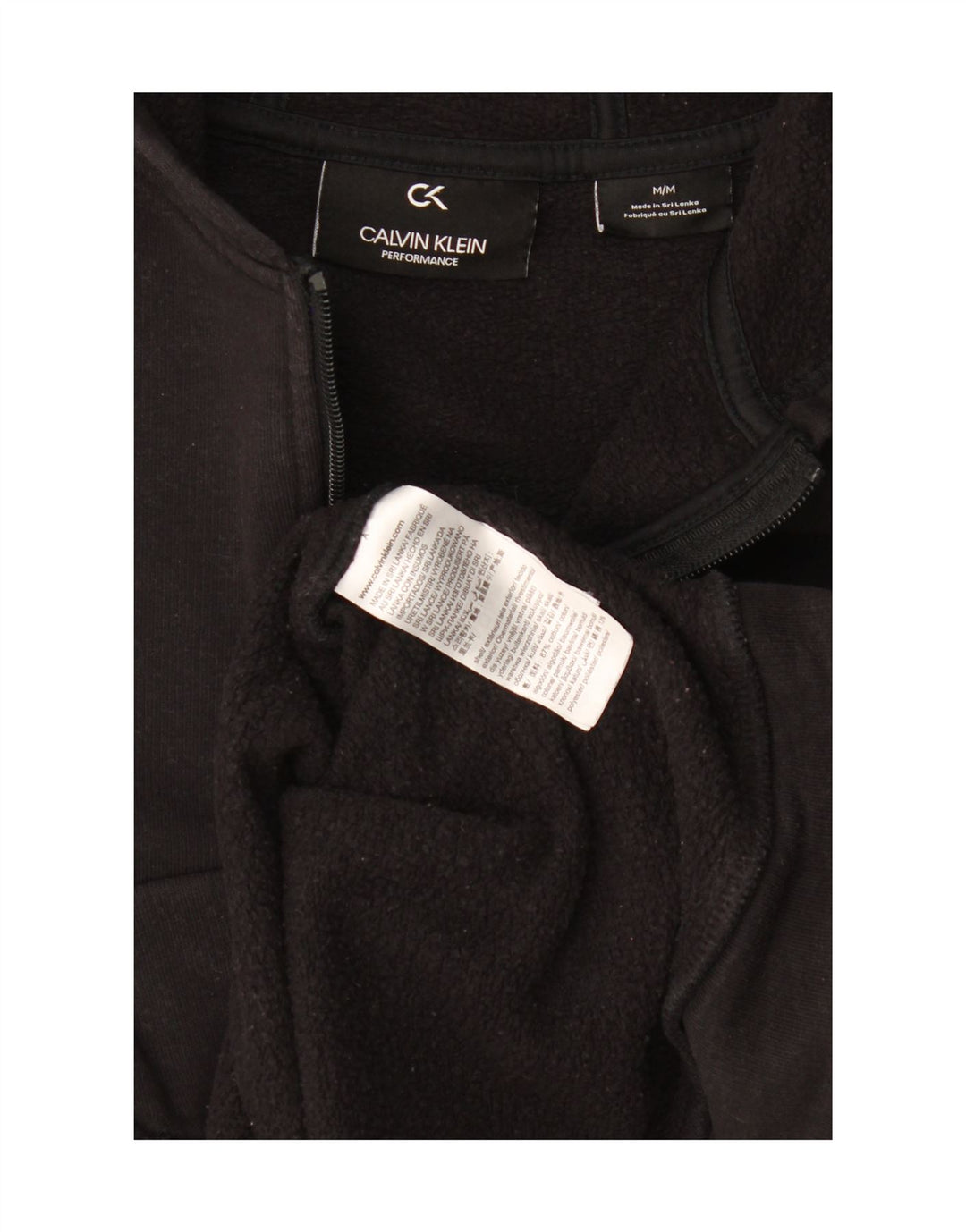 Maglione con cappuccio e zip Calvin Klein da donna Performance UK 14 medio nero