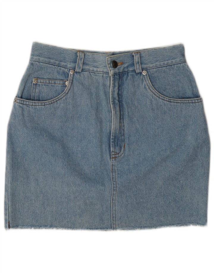 Gonna di jeans vintage da donna W26 piccola blu
