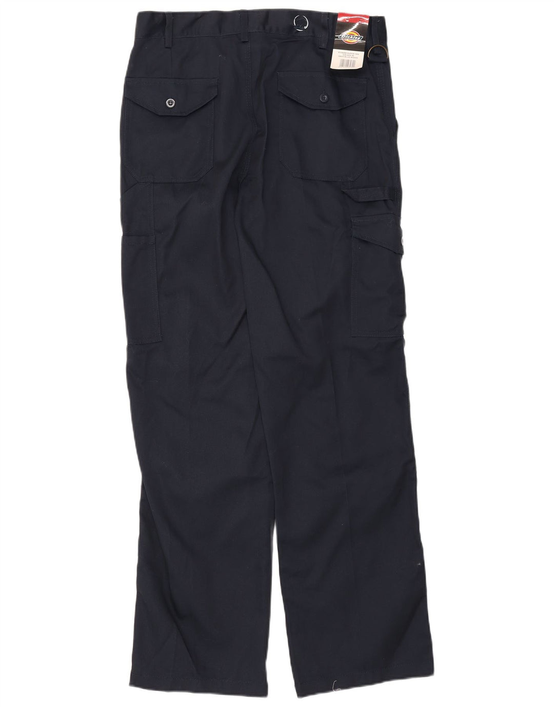DICKIES Mens Straight Cargo Trousers W32 L32 Navy Blue Polyester