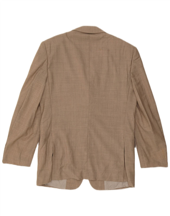 Biagiotti Giacca Blazer 3 Bottoni Uomo IT 48 Beige Medio Lana Vergine