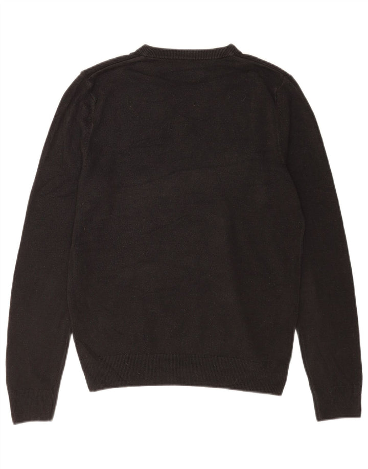 Maglione da uomo con scollo a V Marks & Spencer piccolo acrilico nero