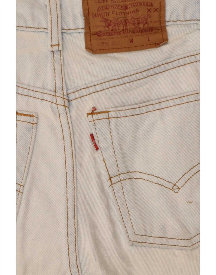 Pantaloncini di jeans Levi's 550 da donna US 5 piccoli W25 cotone blu