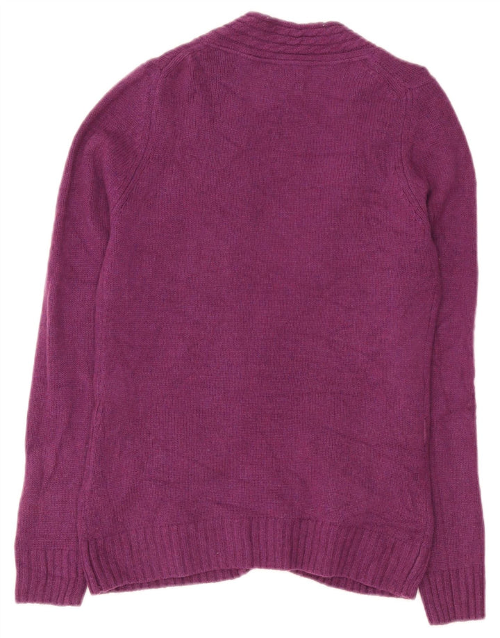 Maglione cardigan aperto da donna Massimo Dutti UK 12 Lana viola medio