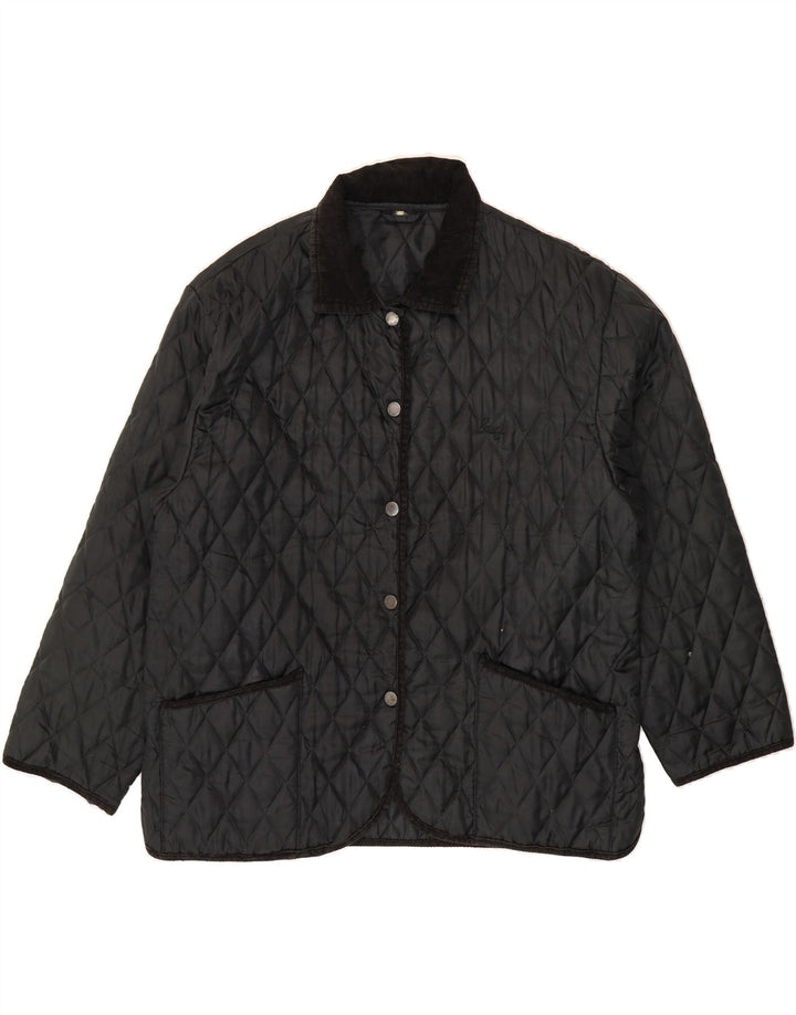 BRUGI Mens Quilted Jacket UK 42 XL Black Vintage Brugi and Second-Hand Brugi from Messina Hembry 
