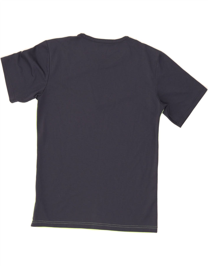 PUMA Mens T-Shirt Top Large Navy Blue Colourblock Polyester Vintage Puma and Second-Hand Puma from Messina Hembry 